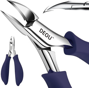 DEOU Professional Stainless Steel Podiatrist Nail Clippers Heavy Duty Manicure Pliers for Thick Nails Pedicure Toe Nail Clippers Tools for Men Women