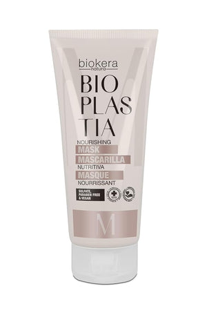 SALERM - Nourishing Hair Mask - Biokera Bioplastia - 200 ml - Vegan Keratin and Mankett Seed Oil - Restores and Protects - Stronger and More Elastic Hair - Anti-Frizz Hair