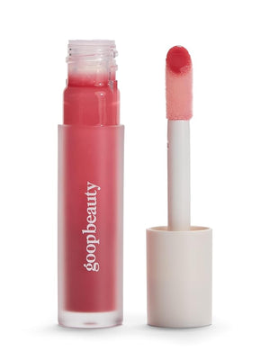 goop Beauty Hydra-Barrier Gel Gloss | Hydrating Lip Gloss to Moisturize &amp; Plump Lips | Hyaluronic Acid &amp; Vitamin E | Blossom - Sheer Petal Pink | 0.13 oz
