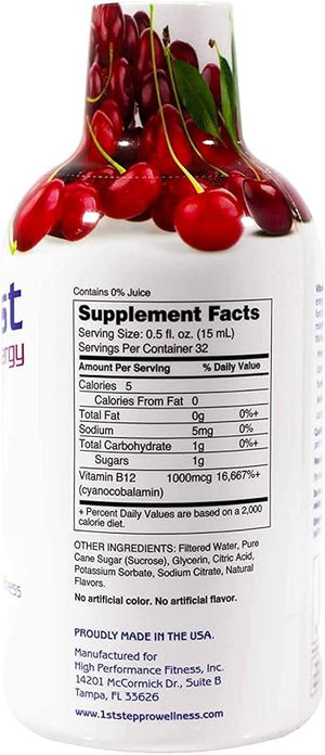 High Performance Fitness INC. 1st Step Liquid B-12 Cherry Charge 16-fluid ounces