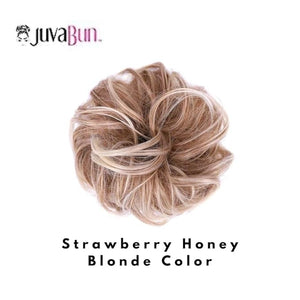 JuvaBun Messy Bun Hair Piece - Light Brownish Blonde color Synthetic Hair Foam Material Women's Wig Easy Upkeep