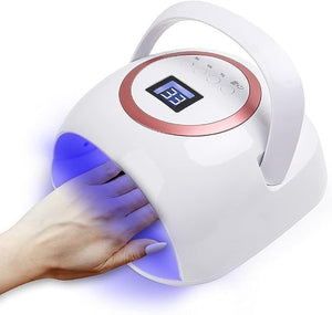 RAYWAY UV LED Nail Lamp72W Rechargeable Nail Dryer Gel Nails Polish Dryer Fast Curing Lamp with 3 Timer Settings Professional Auto Sensor Nail Machine for Nail Art Tools at Home or Salon