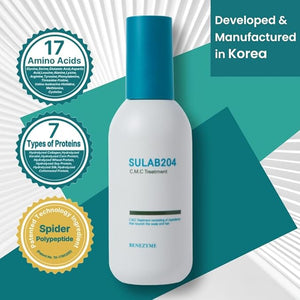 SULAB204 C.M.C Treatment ? Scalp &amp Hair Nourishing Treatment with 17 Amino Acids Hydrolyzed Keratin &amp Collagen Spider Polypeptide Salon-Quality ? Made in Korea ? 200 ml / 6.76 fl oz