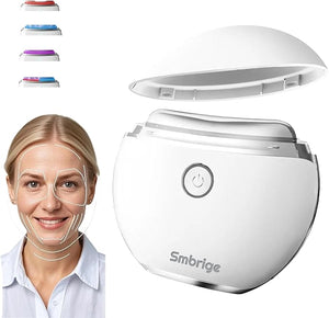 Face Massager Tool 4 Color Modes Red Light Therapy for Face Neck Skin Care at Home Gua Sha Facial Tools White