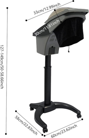 Hair Steamer Micro Mist Scalp Hydration Steamer with 7 Color Light and Care Hood Standing Deep Conditioning Hair Steamer for Home Barber Stores and Beauty Stores