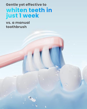 Onlyone Sonic Electric Toothbrush for Adults, Rechargeable Ultrasonic Electric Toothbrush with 8 Brush Heads, Travel Case, Charging Base &amp; Wireless Charging - 5 Modes with Smart Timer