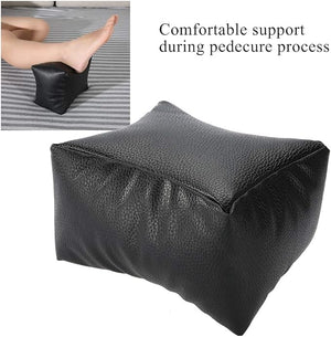 Hand Rest PillowPedicure Foot Rest PU Nail Art Table Hand &amp Foot Pillow with Soft Fillings for Arm Rest Salon Manicure(Black)