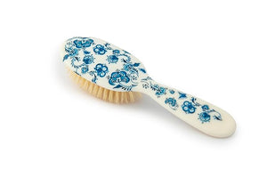 Rock &amp Ruddle Soft White Natural Boar Bristle Hairbrush for Babies and Young Children | Perfect for Fine Hair Detangling and Smoothing - Pretty Blue