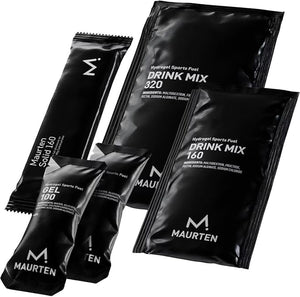 Maurten Test Collection - Ideal for Triathlon &amp; Long-Distance Running - High-Quality Energy Supply - 2X Drink Mix, 2X Energy Gel &amp; 1x Energy Bar - Optimal Training Support &amp; Performance Bo