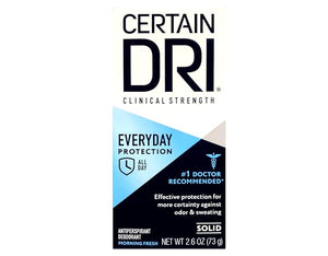 CERTAIN DRI Everyday Strength Clinical Antiperspirant/Deodorant Morning Fresh Solid 2.6 oz (Pack of 7)