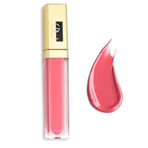 Gerard Cosmetics Color Your Smile Lip Gloss Rose Hill, Super Pigmented Red Lip Gloss with LED Light and Mirror, Shiny Finish, Hydrating Liquid Lip Color, Cruelty Free and Made in USA