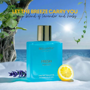 BellaVita Luxury Fresh Unisex Eau de Toilette (3.4 fl. oz.) | Long-Lasting Fragrances with Bergamot, Lavender, Ylang-Ylang &amp; Sweet Almond | Fresh Toilette with French citrusy Notes