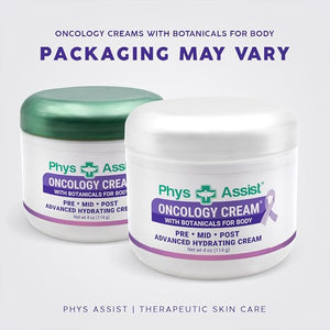 PhysAssist - Oncology Body Cream with Botanicals 6 oz. Soothing and Hydrating to Stressed Skin. Made with Oils of Lavender Calendula and Peppermint. Non-Irritant Clinically Tested.