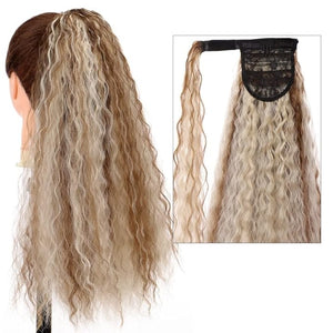 Hair Accessories 22" Long Curly Ponytail Extension Hairband Hair Clip Synthetic Puffy Ponytail Hair Extension Wrapped Bun Women's Wig Hair Pieces For Women(09)
