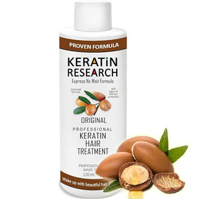 KERATIN RESEARCH Brazilian Keratin Hair Straightening and Smoothing Blowout Treatment Professional Organic Results shiny Hair with Natural look Queratina Keratina (4 OZ Original)