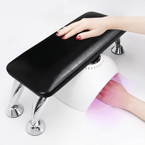 Arm Rest for Nails Tech, Easy Clean Nail Arm Rest, Reduce Back Pain Hand Rest for Nails Tech, Sturdy Support Armrest for Nails Fits UV LED Nail Lamp Underneath, Salon &amp; Home Use (White)