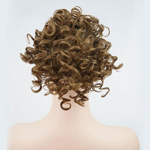 EARSHOT Hair Buns Hair Piece Ladies Fashion Wig Fluffy Curly Hair Bun Short Curly Hair Comb Ball Head Ponytail Hair Extension Synthetic Hair Bun Hair Accessories For Girls (Color : 03)