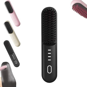 Mini Cepillo AlisanteCeramic Hair StraightenersMini Cepillo Alisante Cabello CosmeticosMini Cepillo Alisante para CabelloMini Cepillo Alisante Inalambrico4 Heating Temps for All Hair (Black)