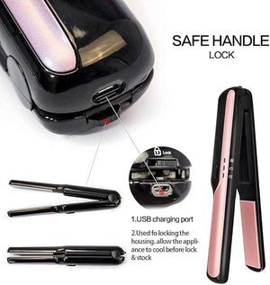 Two-in-one Curling Iron Ceramic Rod Curling Tongs, Curling Rope Curling Iron, Suitable for Various Hairdressing Tools, Curling Iron-White for Hair Sty