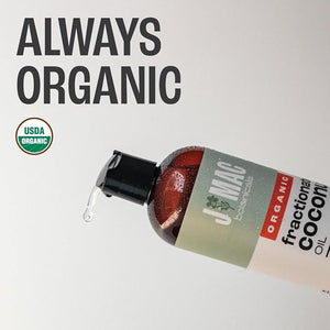 J Mac Botanicals Organic Fractionated Coconut Oil (32 oz - 2 Pack 16 Ounce Bottles) Carrier Oil for diluting Essential Oils Hair and Skin Conditioner Massage