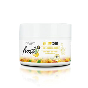 SALERM - Deep Repair Hair Mask - Biokera Fresh Yellow Shot Mask - 250 ml - Hydrates Repairs and Protects Hair - Anti-Frizz - Sulfate-Free and Paraben-Free