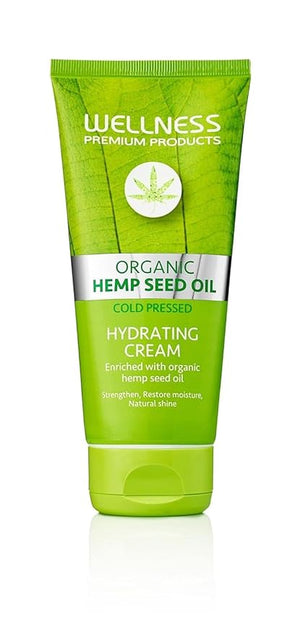 Wellness Premium Products Intensive Hydrating Cream | Hemp-Infused Hair Styler &amp Moisturizer for All Hair Types | Tames Frizz Adds Shine &amp Strength | Vegan &amp Paraben-Free 180ml
