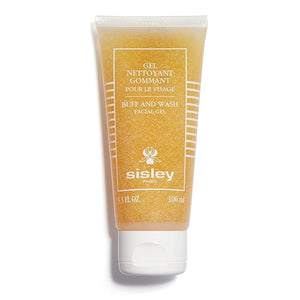 Sisley Paris Buff and Wash Facial Gel - 100 mL - Face Wash with Essential Oils &amp Exfoliating Micro Particles for Soft Luminous Skin - Use 3-4x Per Week