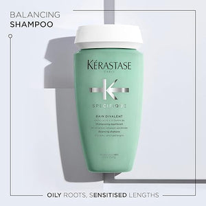 Kerastase Specifique Balancing Shampoo For Oily Scalp &amp Hair - Cleanses Oil From Roots and Hydrates Dry Hair Ends