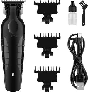 KEMEI Black Hair Clippers for Men - Cordless Clippers for Hair Cutting USB Rechargeable Wireless Haircut Clippers - km-2299