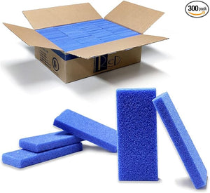 Pumice Stone for Feet - 300 PCS/Box Disposable Callus Remover for Nail Salon Pedicure (Blue)