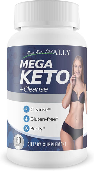 Mega Keto Diet + Cleanse - Help Reduce Gut Bloat - Blast Out Carbs to Support Ketosis Cleanse - Digestive Cleansing Ketogenic Support - Body Cleanse &amp Liver Cleanse - Help Support Overall Health