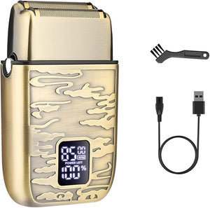 GSKY Electric Razor Double Foil Foil Shavers for MenElectric Shavers for MenCordless Barber Shaver Beard Trimmer