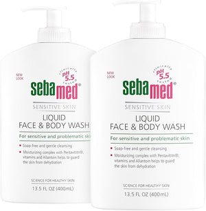 SEBAMED Liquid Face &amp Body Wash with Pump 400ml 2 Pack