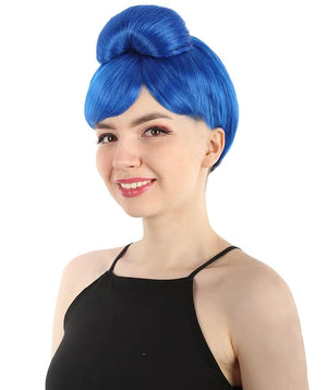 Women's Premium Bun Wig - Adjustable Capless Hair extensions with Realistic Synthetic Fibers - Multi-Color Elegant Bun Hairpiece for Halloween Cosplay and Everyday Wear Dark Blue