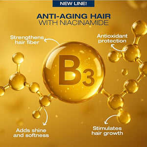 NK Professional Care Hair Repair Kit with Niacinamide (B3) ? Shampoo + Mask + Ampoules | Strengthens Restores Adds Shine | For Damaged or Colored Hair | Unisex | 3-Piece Set