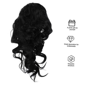 MERRYHAPY Wearable Long Wavy Wig Hair Extension Hat Curly Wig Hat Hair Accessories for Autumn Winter