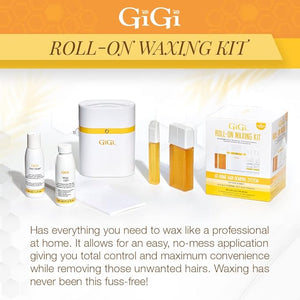 GiGi Roll On Waxing Kit ? At-Home Hair Removal for Face &amp; Body with All-Purpose Soft Wax Roller for Smooth Skin