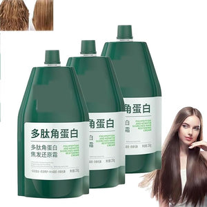 Polypeptide Keratin Hydrating Smoothing Hair Damage Repair Cream - Restoring and Conditioning Treatment (3pcs)