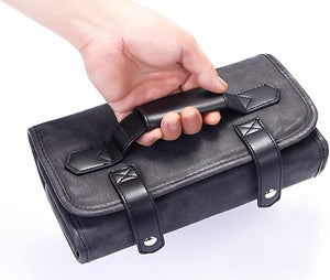 PERFEHAIR Professional Hair Stylist Scissor Cases - Hair Cutting Barber Grooming Shear Tools Holder Pouch Carrying Bag PU Synthetic Leather Black