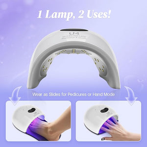 UV LED Nail Lamp2 in 1 48W Nail Dryer for Gel Nail Polish UV LightMachine Nail Art Tools for Hand Feet30 LEDs with 3 Timer Settings for Salon and Home