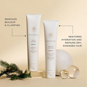INNERSENSE Organic Beauty - Hair Revival Duo Holiday Set | Detox Hair Mask Hydrate Hair Mask | Non-Toxic Cruelty-Free Clean Haircare (2 piece set)