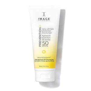 IMAGE Skincare PREVENTION+ Daily Ultimate Protection Moisturizer SPF 50 Face Sunscreen Lotion Zinc Oxide Blendable with No White Cast 3.2 oz