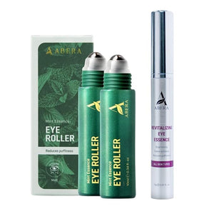 Abera Eye Roller Serum for Men ? Refreshing Under-Eye Treatment for Puffiness Dark Circles &amp Bags ? With Mint Peptides &amp Vitamin C ? 0.34 fl.oz 2 Box + Gift