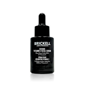 Brickell Men's Anti Aging Vitamin C Serum For Face Repairing Night Facial Serum for Men Natural and Organic Hyaluronic Acid Serum For Face to Diminish Wrinkles and Reduce Redness 1 Ounce Unscented