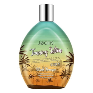 Jeallis Extreme Dark Tanning Lotion Accelerator for Indoor Tanning Beds &amp Outdoor Sun Tan with Bronzer to Get Dark Fast Tan Bronzing Tanning Lotion with Tattoo Protecting Formula DHA Free 13.5o