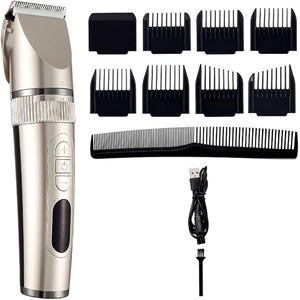 Mens Hair Clippers Professional Hair Clipper for Men Beard Trimmer Machine for Shaving Hair Trimmer Hair Cutting Machine Beard Trimmer Fast Charge(Golden)
