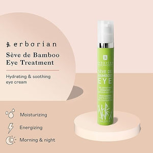 Erborian-S?ve de Bamboo Eye- Hydrating &amp; Moisturizing Eye Cream,Anti-Aging Eye Contour Gel treatment- Soothing &amp; Visibly Reduces Signs of Fatigue,Fine Lines &amp; Dark Circles- Korean Skincare