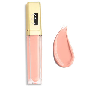 Gerard Cosmetics Color Your Smile Lip Gloss Spring Fling, Super Pigmented Pale Pink Lip Gloss with LED Light and Mirror, Shiny Finish, Hydrating Liquid Lip Color, Cruelty Free and Made in USA