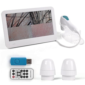 Scalp and Skin Analysis Machine 12 Inch Digital Scalp Camera with 50x/200x Lenses Rechargeable Skin Health Detection Use for Home Spa and Salon