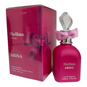Melina Arina Eau de Parfum for Women 2.7 FL OZ Fresh Scent with Crystal Cap and Bow Design